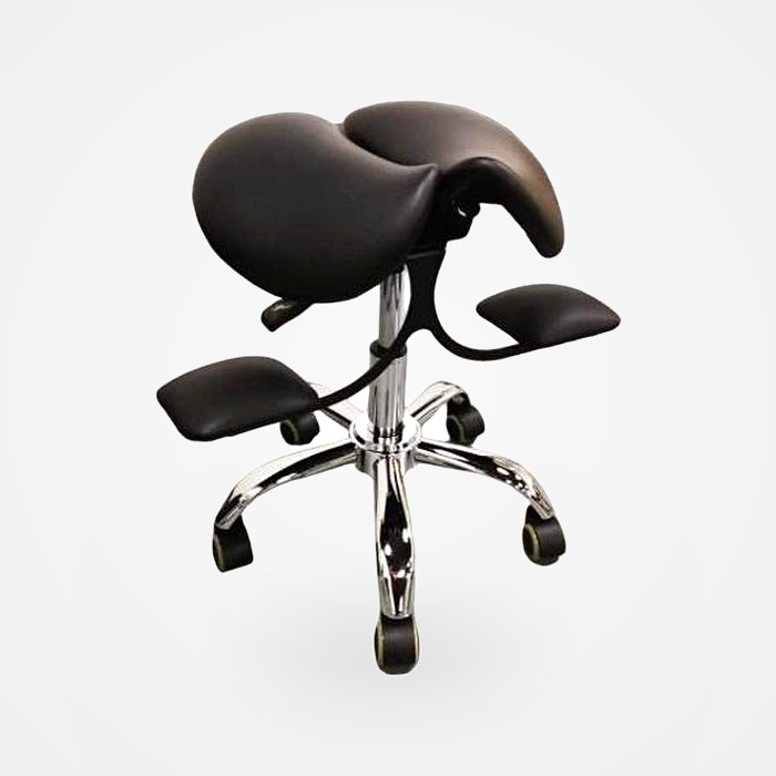 Saddle stool with leg rest G1015