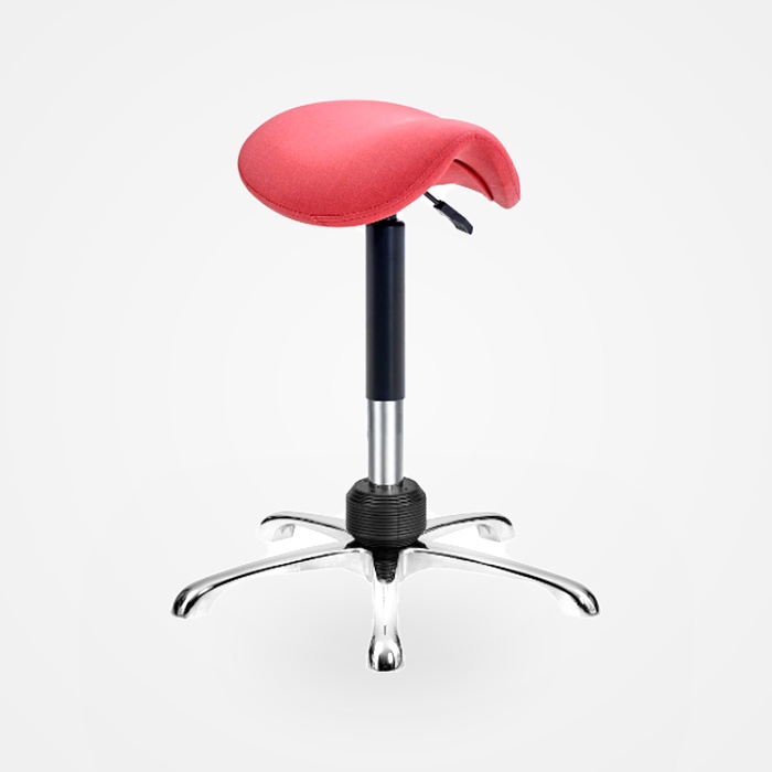 Wobble stool with leather seat G1021