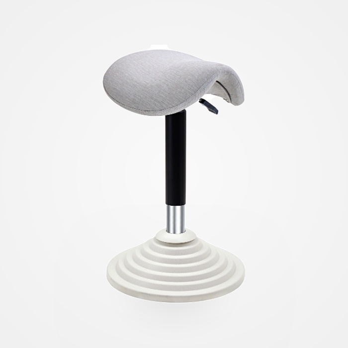 Wobble stool with leather seat G1027